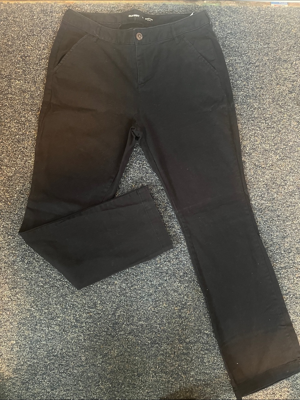 Old Navy Black Straight Leg Pants with Front Pockets